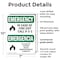 Signmission Exit Sign, Plastic, 7 in W, 10 in H, In Case Of Fire Exit Call 9-1-1 Bilingual OS-2PACK-EM-P-710-L-10339 - alternate 5